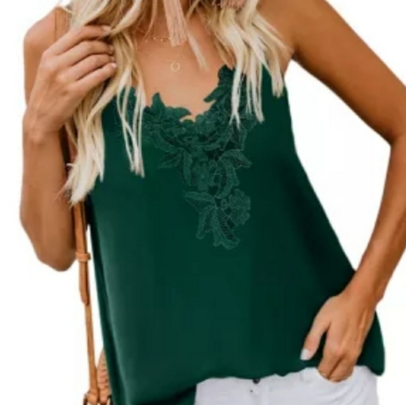 1 left Jade Gypsy chic V lace applique cami - Picture 3 of 4